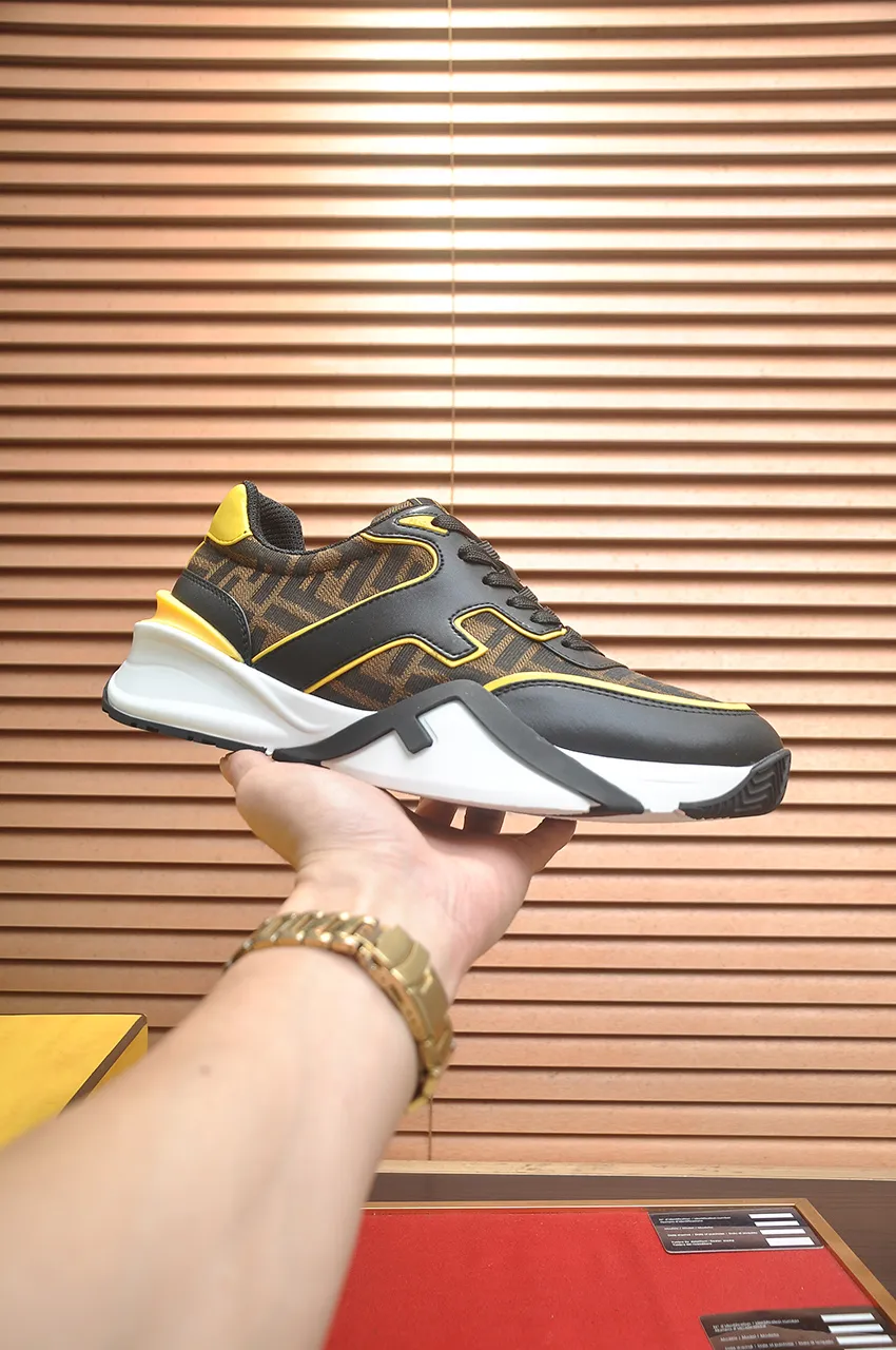 Men's shoes 💰600💶 [Fendi] The latest casual sports shoes 🔥 Many 💑 stars have the same style FD match. The original version is a one-to-one replica. Designer Kim Jones's first fendi match and Donkey brand Trainer basketball sneakers. Material: Original silk mesh. Lining: Breathable mesh. Packaging: Original 1:1 matching high-end packaging. Size: 38-45 (45 is custom-made and cannot be returned or exchanged)